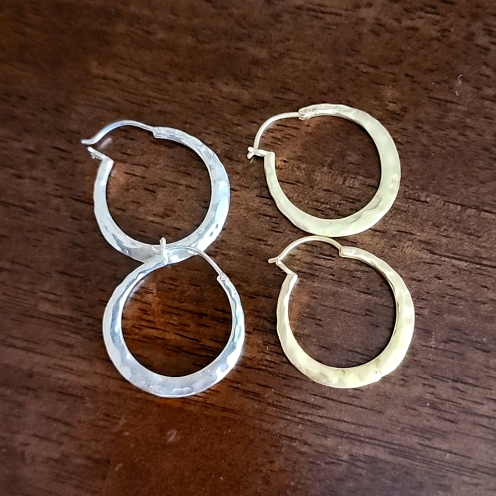 Gold and silver hoops